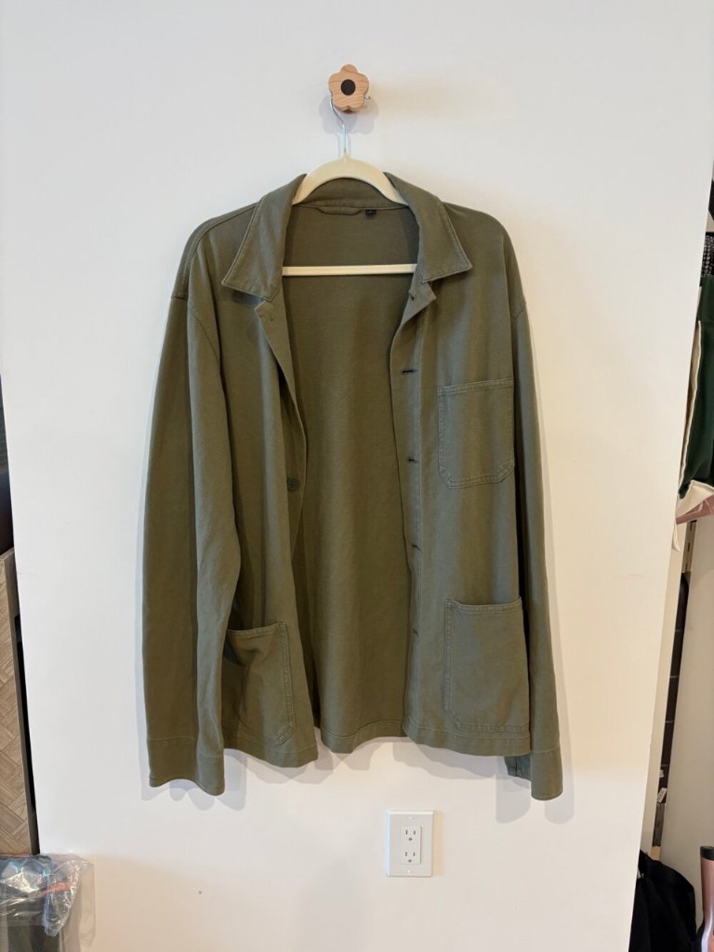 Madewell Garment-Dyed Canvas Overshirt Olive L